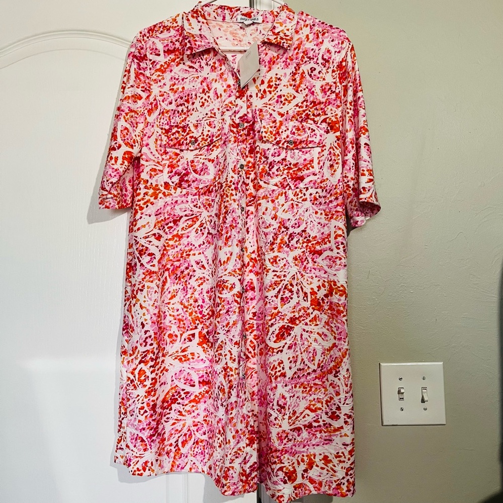 (NWT)  Colorful Abstract Women's Midi Dress Size PXL